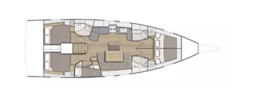 Sailboat Beneteau 30.1 Plattegrond van de boot