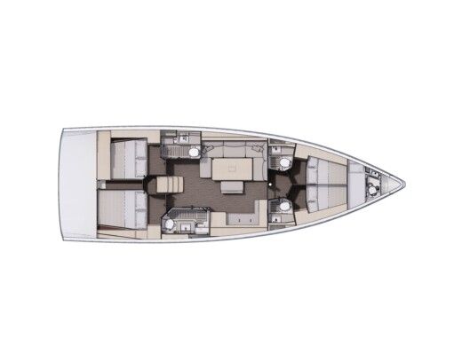Sailboat  Dufour 470 Plattegrond van de boot