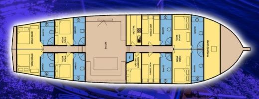 Gulet custom gulet Plattegrond van de boot