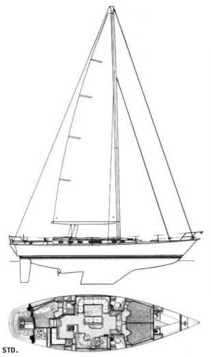 Sailboat Beneteau Idylle 15.50 Plattegrond van de boot