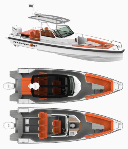 Motorboat Axopar 28 Tt boat plan