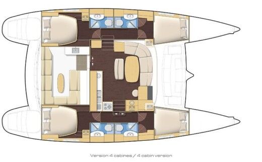 Catamaran LAGOON 440 Charter edition boat plan