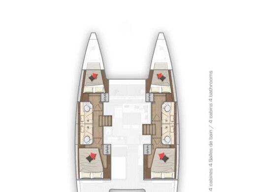 Catamaran Lagoon 40 boat plan