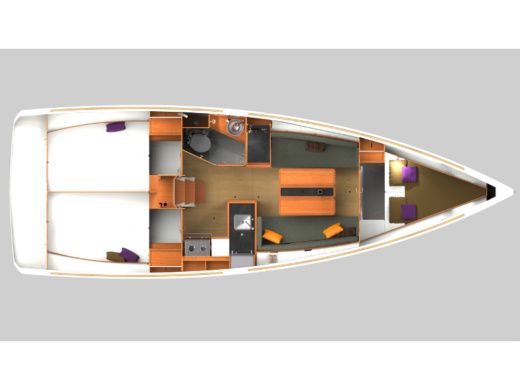 Sailboat JEANNEAU Sun Odyssey 349 Siberia Boat design plan