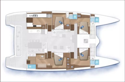 Catamaran Lagoon Lagoon 620 Plan du bateau