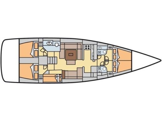 Sailboat DUFOUR 520 GL Plano del barco