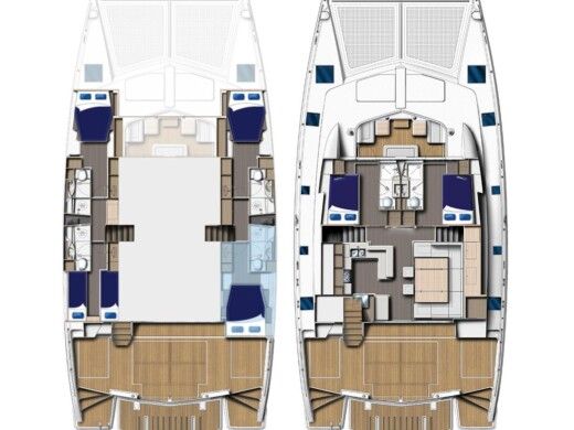 Catamaran Moorings 5800 Plan du bateau