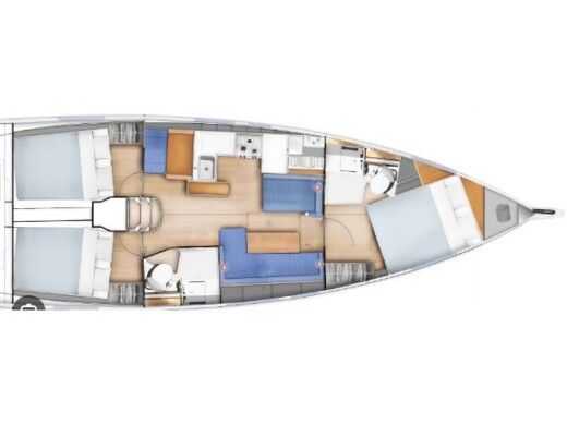 Sailboat  Sun Odyssey 410 Plan du bateau