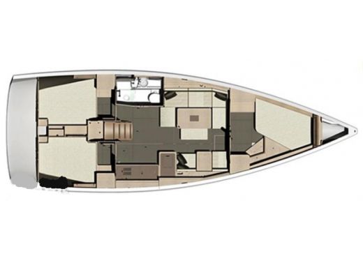 Sailboat  Dufour 410 Grand Large Plan du bateau