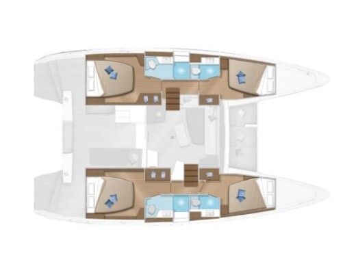 Catamaran  Lagoon 42 Boat layout