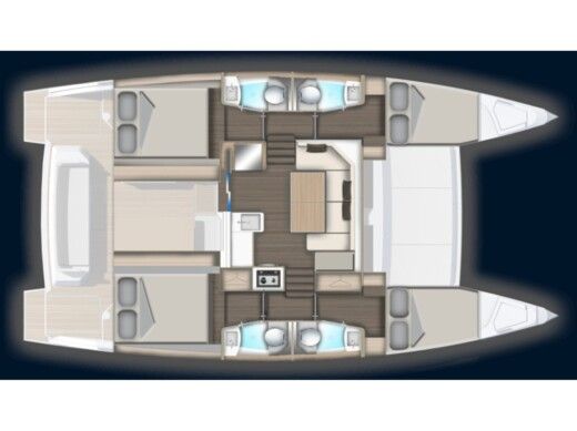 Catamaran  Aventura 37 boat plan