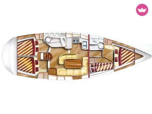 Sailboat Dufour Gib sea 43 Plan du bateau