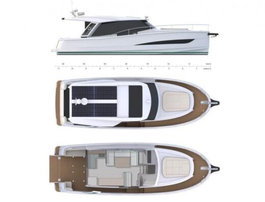Motorboat Greenline Yachts Greenline 39 Plattegrond van de boot