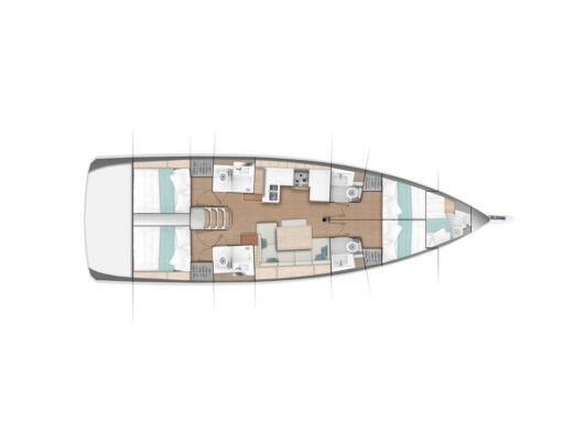 Sailboat Jeanneau Sun Odyssey 490 Boot Grundriss
