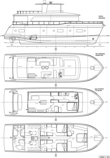 Motor Yacht Belsa Yachting 2023 Planimetria della barca