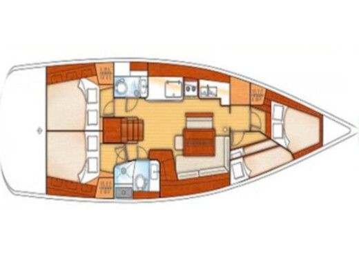 Sailboat BENETEAU OCEANIS 46 Boat layout