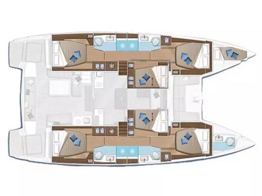Catamaran Lagoon Lagoon 50 Boot Grundriss