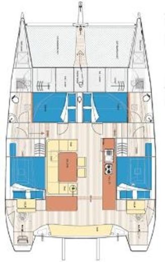 Catamaran Island Spirit Island Spirit 380 Plattegrond van de boot