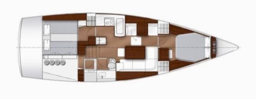 Sailboat Bavaria 42 Vision Boat layout