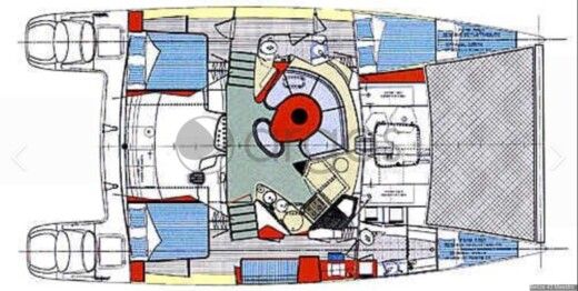 Catamaran Fountaine Pajot Belize 43 Plano del barco