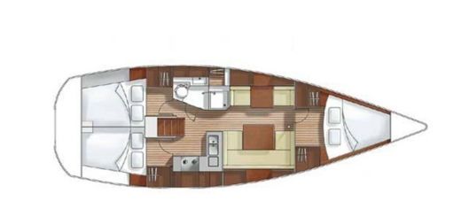 Sailboat Hanse 370 Plano del barco