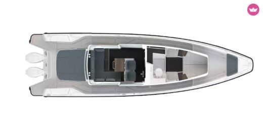 Motorboat Axopar 37 Boot Grundriss