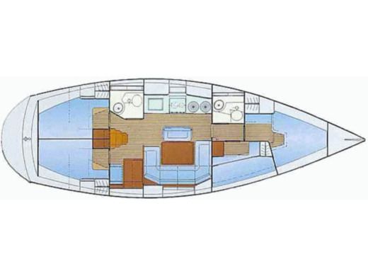 Sailboat BAVARIA 44 boat plan