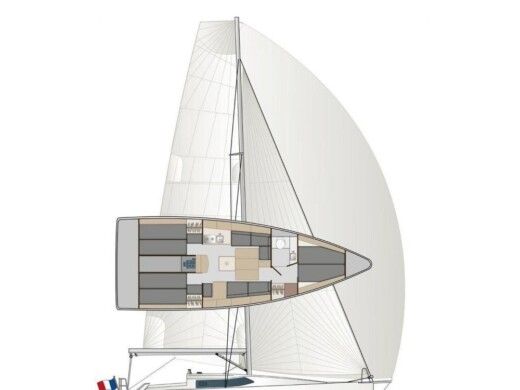 Sailboat  Pogo 36 Boat layout