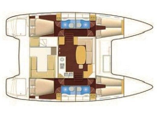 Catamaran LAGOON 400 S2 Plan du bateau