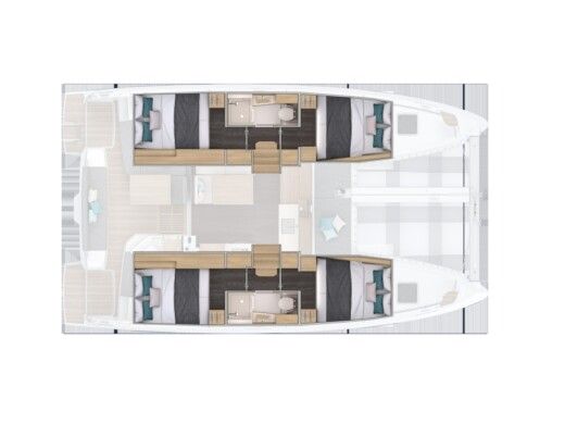 Catamaran  Lagoon 38 Plattegrond van de boot