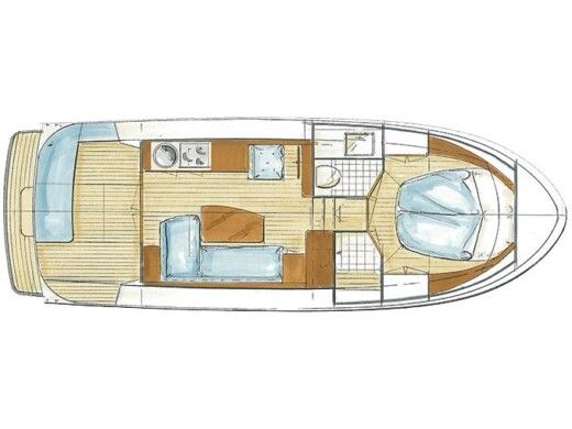 Motorboat  Linssen 30 SL Sedan Plano del barco