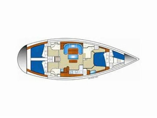 Sailboat Ocean Star Ocean Star 51.1 Plattegrond van de boot