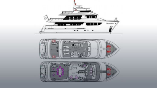 Motor Yacht custom made 2022 Plano del barco