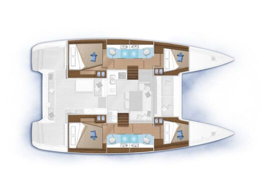 Catamaran Lagoon Lagoon 40 Boat layout