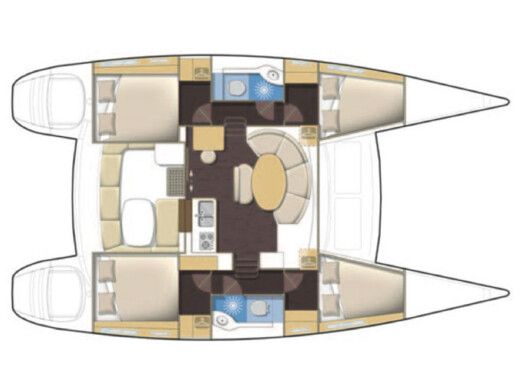 Catamaran LAGOON 380 boat plan
