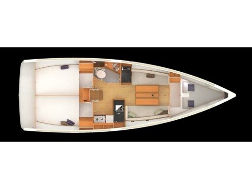 Sailboat  Sun Odyssey 349 Boat layout