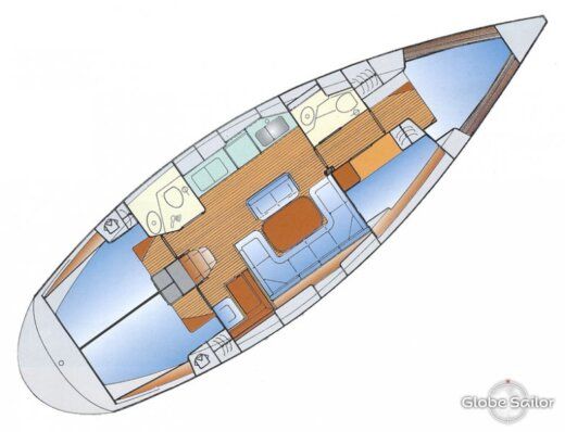 Sailboat Bavaria Bavaria 42 Cruiser Plattegrond van de boot