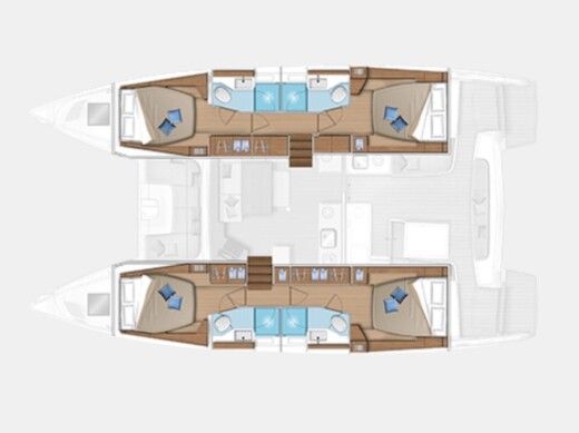 Catamaran Lagoon 46 boat plan