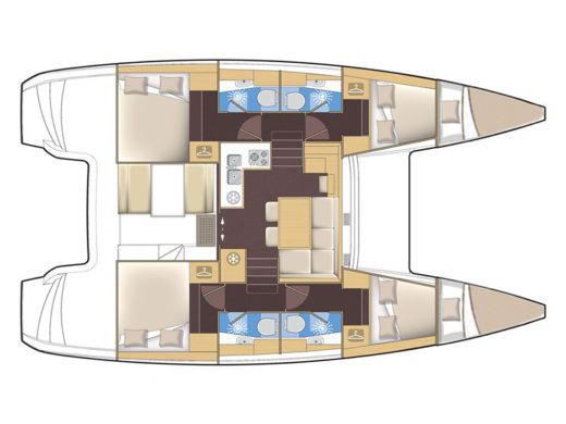 Sailboat Lagoon 39 boat plan