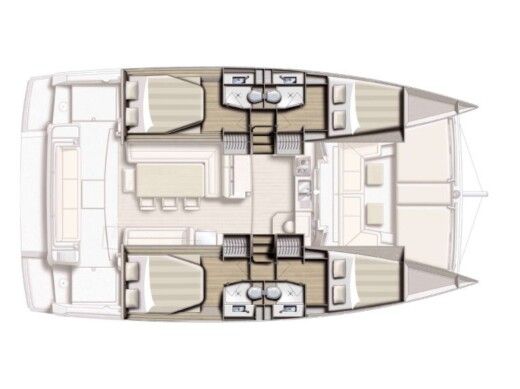 Catamaran  Bali 4.1 Plan du bateau