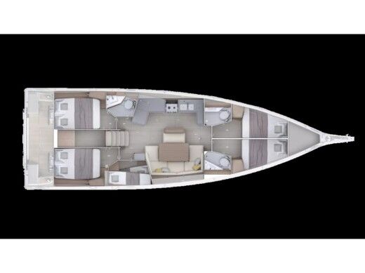 Sailboat  Oceanis 47 Planimetria della barca