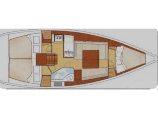 Sailboat  Oceanis 34 Boot Grundriss