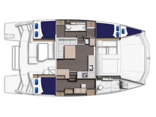 Sailboat  Leopard 43 Power Cat Full Equipe Boat design plan