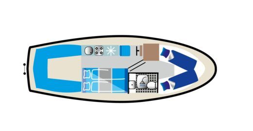 Houseboat Grommer 800 Boot Grundriss