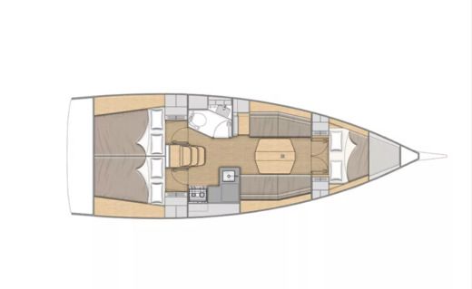 Sailboat Beneteau Oceanis 34 Plano del barco