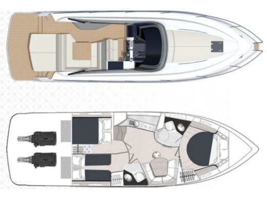 Motorboat Focus Motor Yachts B.V. Focus Power 44 Hard Top Boot Grundriss