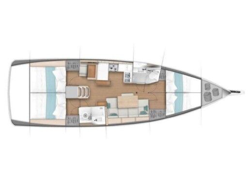 Sailboat JEANNEAU SUN ODYSSEY 440 Plan du bateau