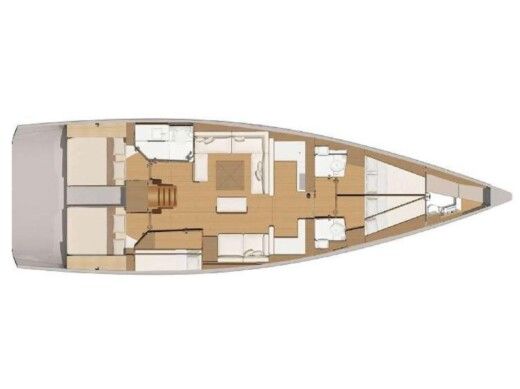 Sailboat DUFOUR 56 Exclusive Planimetria della barca