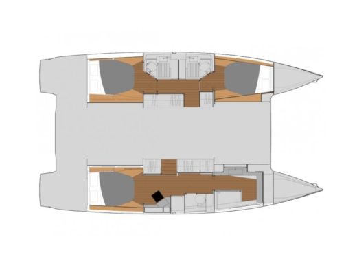 Catamaran Fountaine Pajot Astréa 42 Plan du bateau