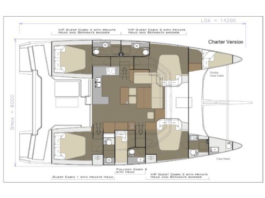 Catamaran Dufour Dufour 48 Catamaran Boat design plan